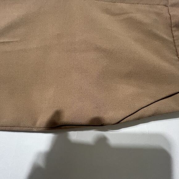 Banana Republic Pants Women's 10 Brown Stretch Slash Pockets Tapered Leg Pull-On - Picture 12 of 13